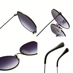 Women's Metal Frame Sunshade Sunglasses for Outdoor Activities