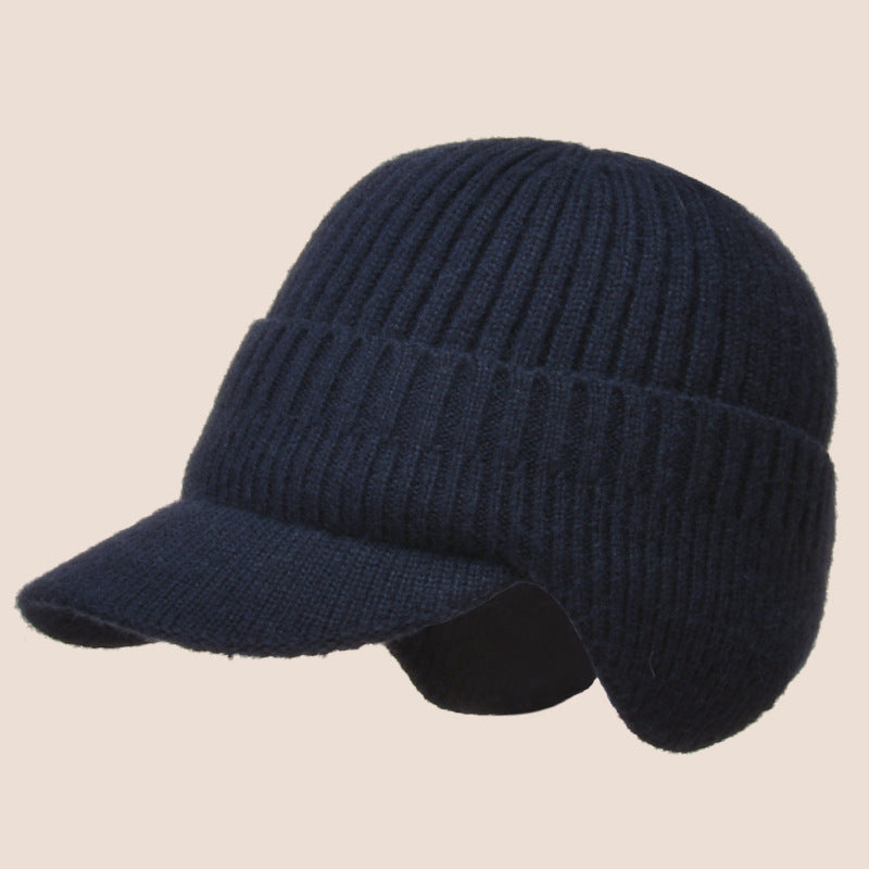 Winter Cold-proof Knitted Hat With Earmuff for Outdoor Activities