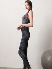 Tie Dye Quick Dry Yoga Leggings High Stretch Workout Pants Women's Activewear