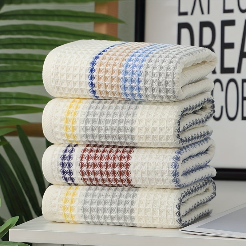 3 Pack Cotton Waffle Weave Hand Towels Absorbent Quick Dry Plush Hand Towel