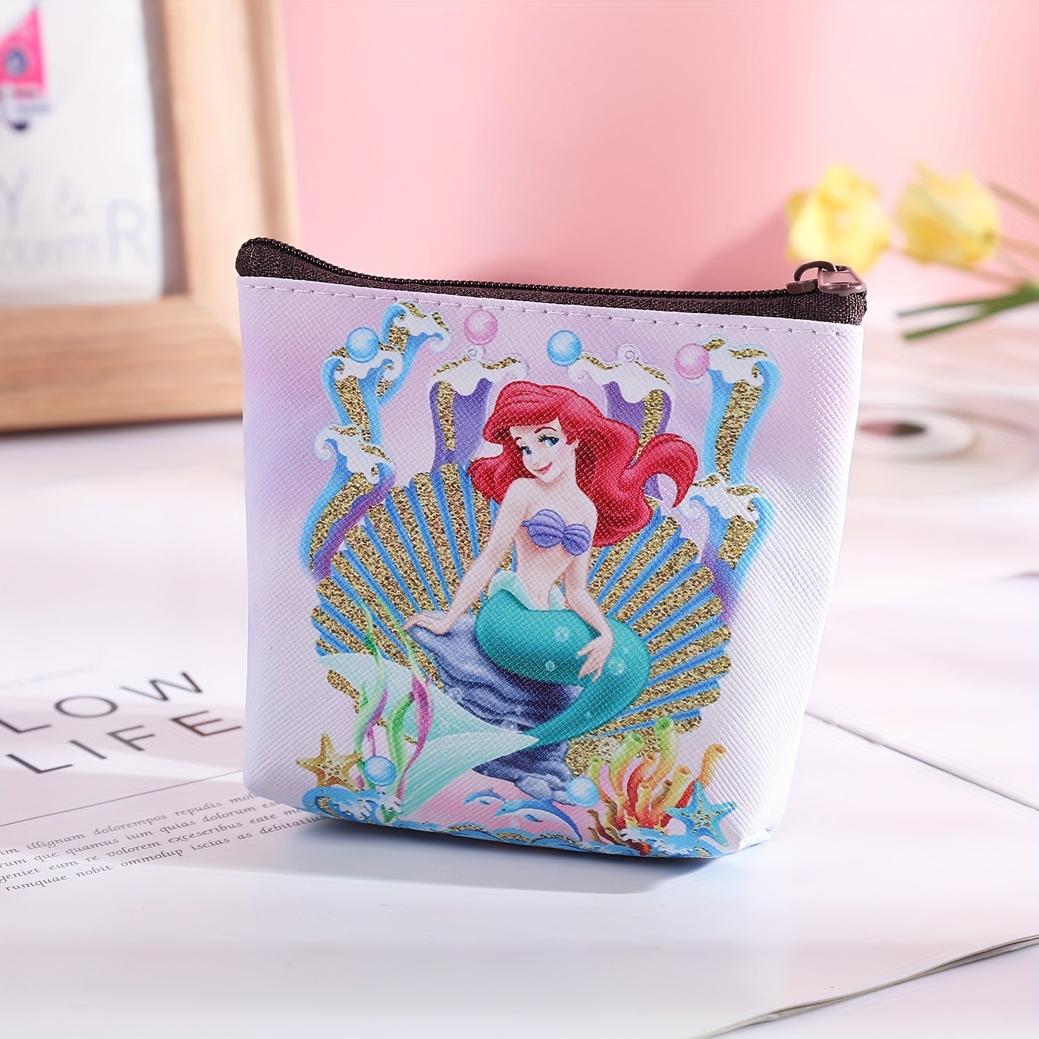 Mermaid Coin Purse for Girls, Small Zipper Storage Bag