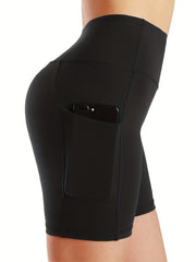 High Waist Yoga Shorts Moisture Wicking Workout Biker Shorts
