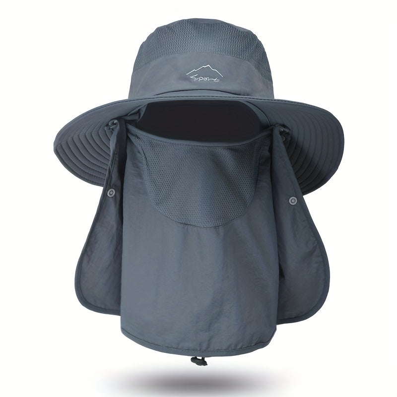 Sun Protection Fishing Hat with Face Cover & Neck Flap
