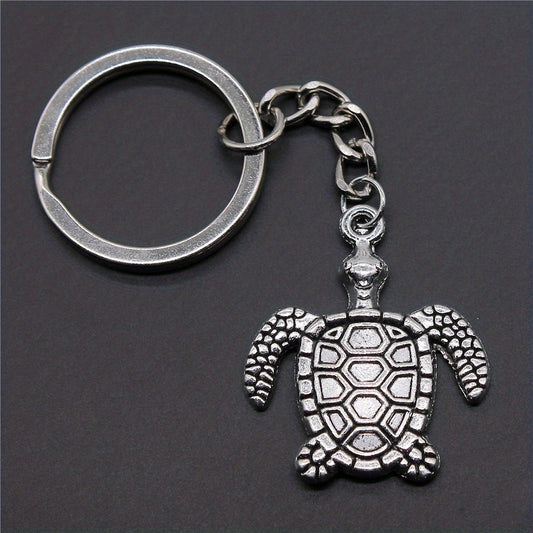 Metal Turtle Key Ring Simulation Turtle Keychain for Men
