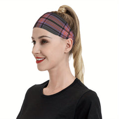 Vintage Plaid Headband Purple Orange Striped Sports & Casual Outfits