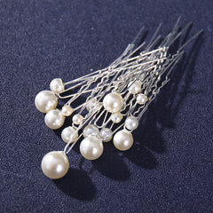 18pcs Pearl Hair Pin Clip Bride Wedding Accessories Golden Silvery