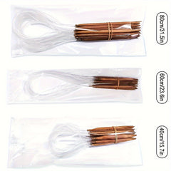 18pcs Bamboo Circular Needles Crochet Hooks Set 2-10MM Smooth Sewing Tools
