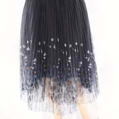 Leopard Mesh Skirt Maxi Casual Versatile Women's Clothing