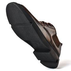 Men's Derby Shoes Elastic Panel Lace-up Front Business Formal Wedding