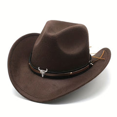 Men's Sun Protection Wool Fedora Cowboy Jazz Hat