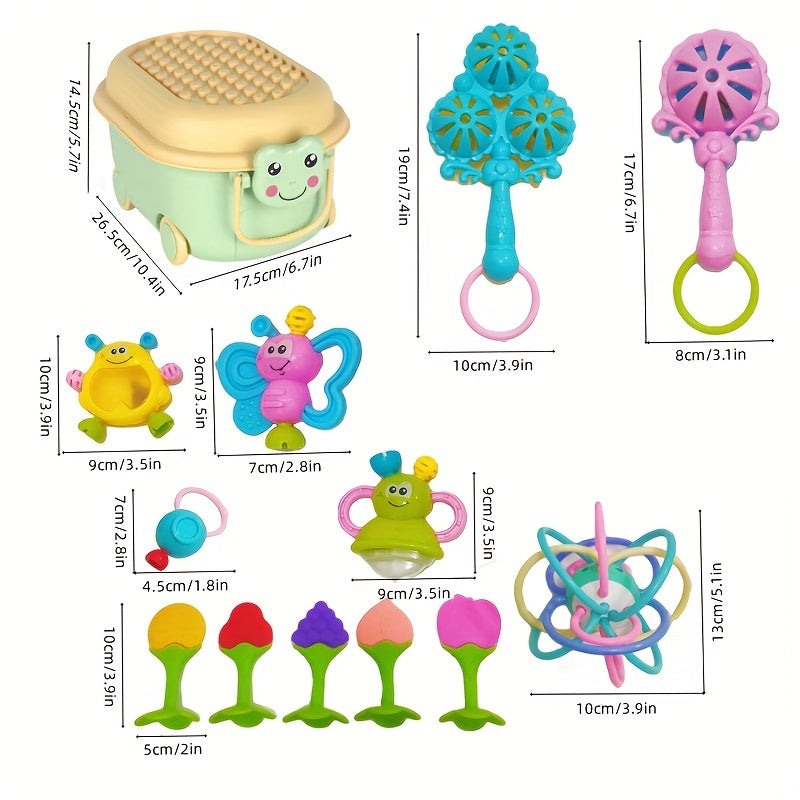 Baby Teething Toys Hand Rattles Teether Boys Girls Grasping Training