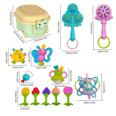 Baby Teething Toys Hand Rattles Teether Boys Girls Grasping Training
