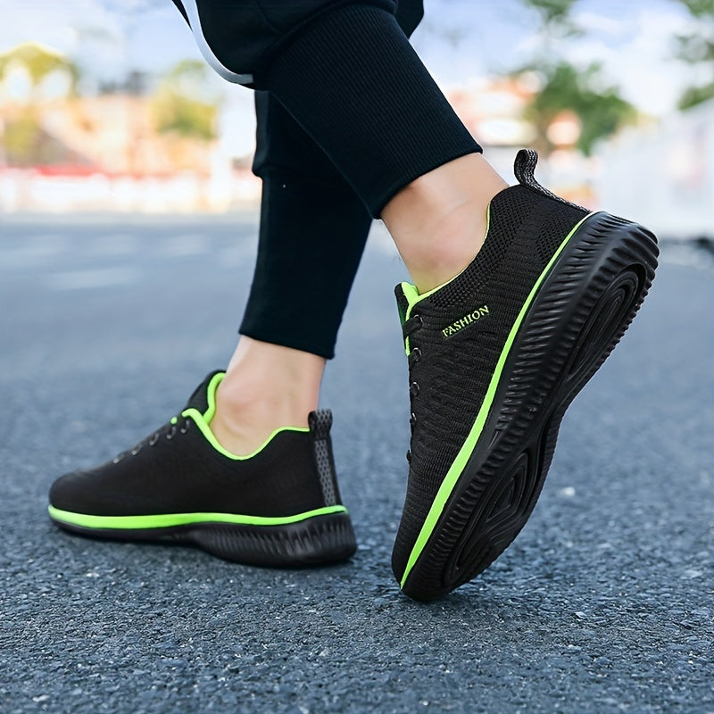 Men's Lace Up Mesh Sneakers Lightweight Breathable Running Shoes