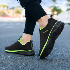 Men's Lace Up Mesh Sneakers Lightweight Breathable Running Shoes