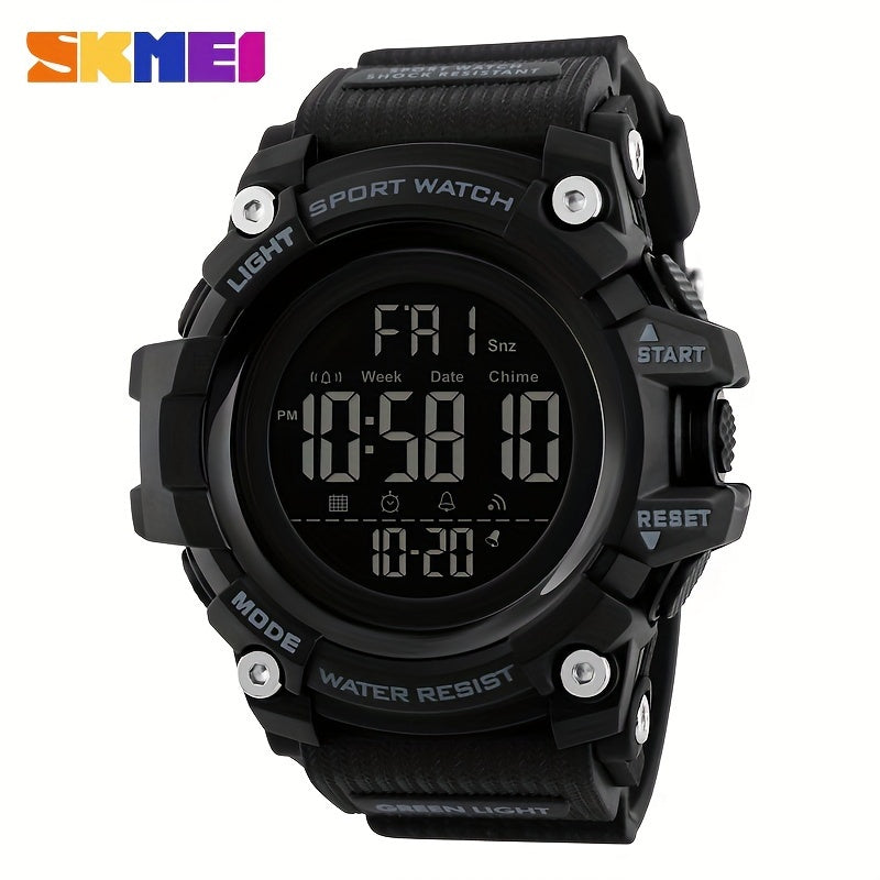 Unisex Waterproof Military Watch LED Chronograph Alarm Big Face