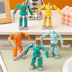 2pcs DIY Robot Pen Set Educational Toys Cyan/Orange/Yellow