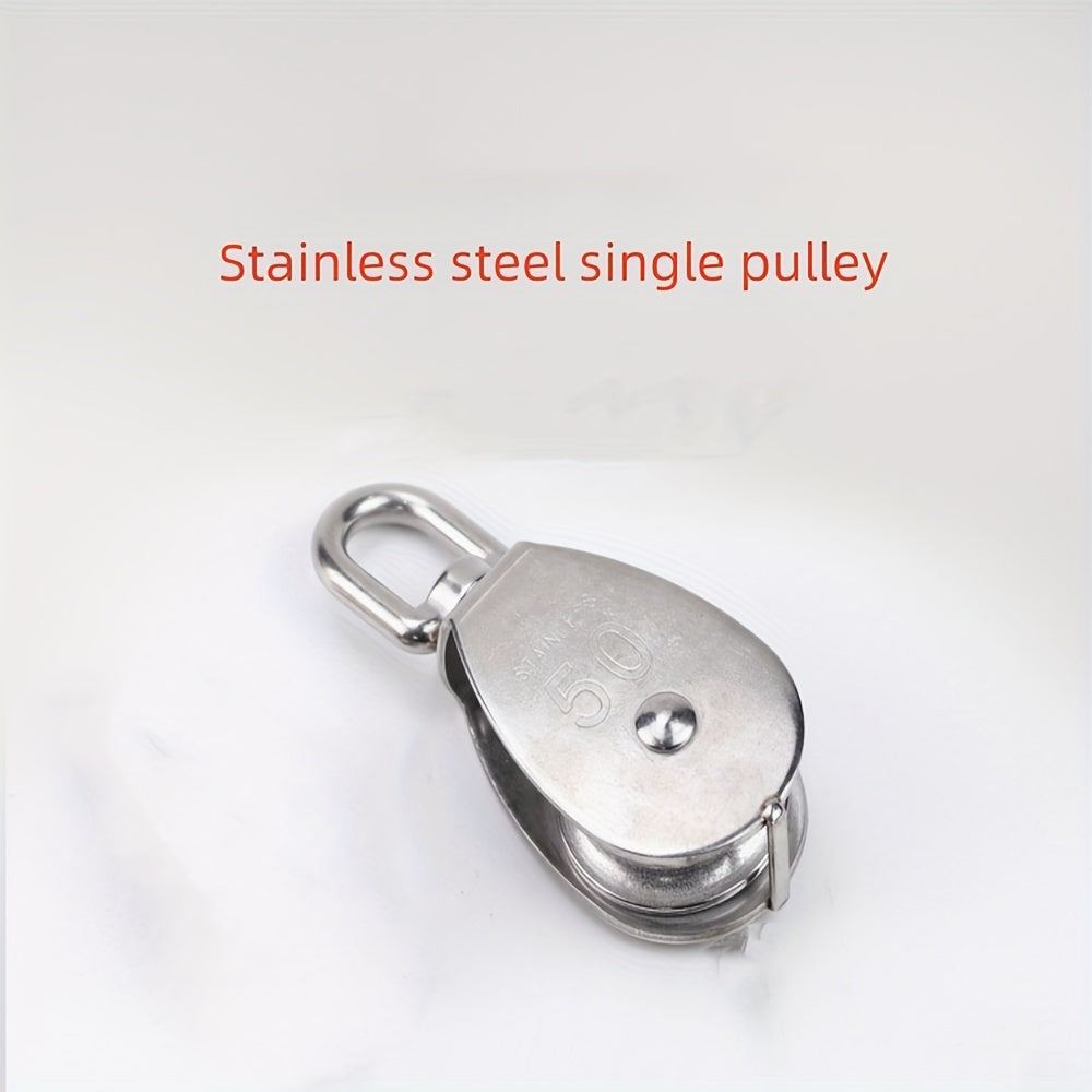 304 Stainless Steel Pulley Fish Net Marine Traction Lifting Single Pulley