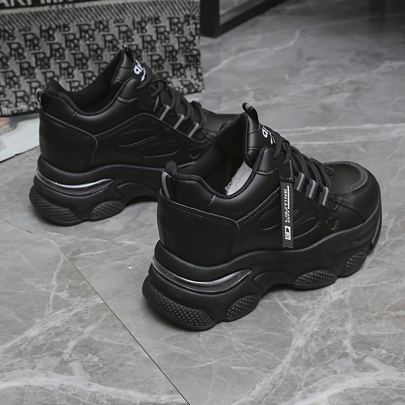 Women's Chunky Platform Sneakers Lace-up Non-slip Dad Shoes