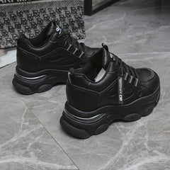 Women's Chunky Platform Sneakers Lace-up Non-slip Dad Shoes