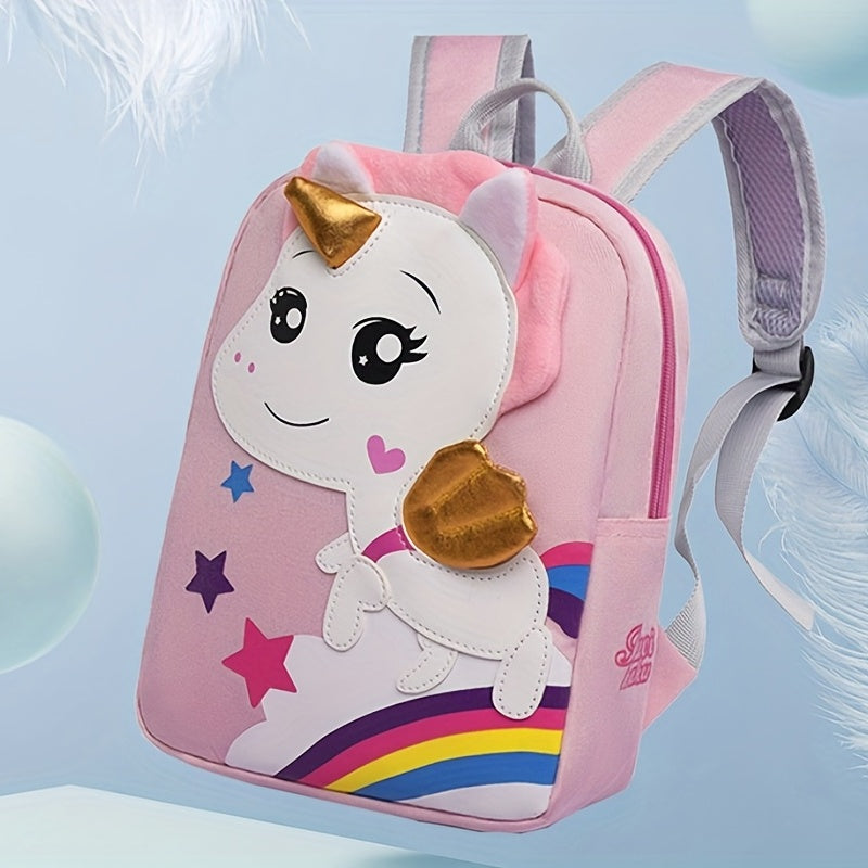 Rainbow Unicorn Pattern Kids Backpack with Air Cushion