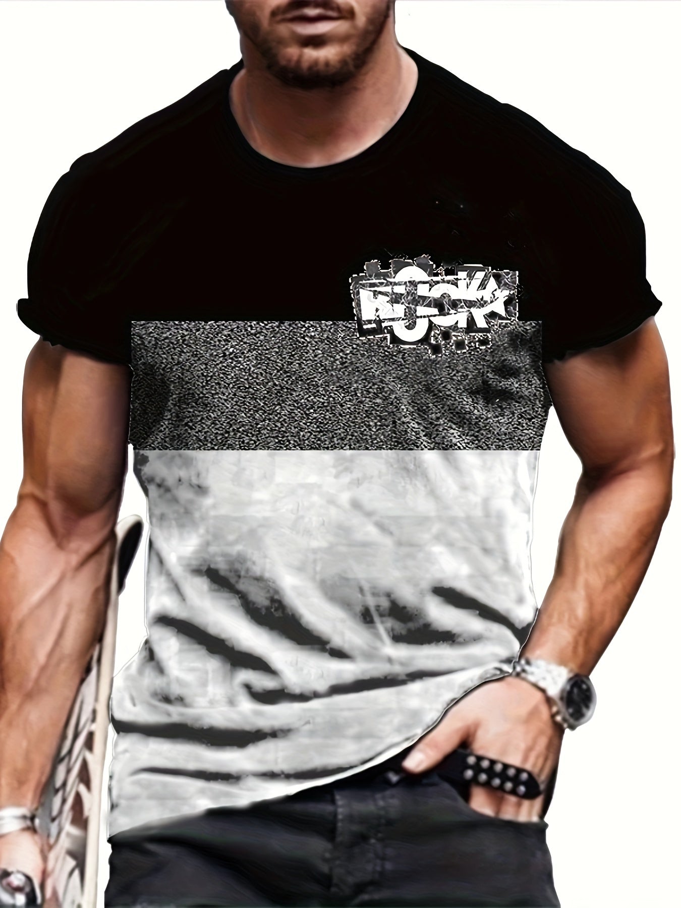 Men's Block Short Sleeve Graphic Tee