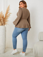 Twist Front Long Sleeve Top