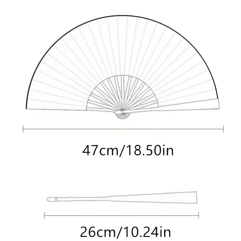 Chinese Style Double Sided Silky Tassel Folding Fan