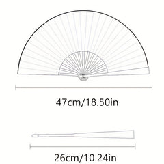 Chinese Style Double Sided Silky Tassel Folding Fan