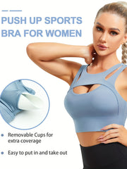 Women's Push Up Sports Bra Padded Yoga Workout Tank