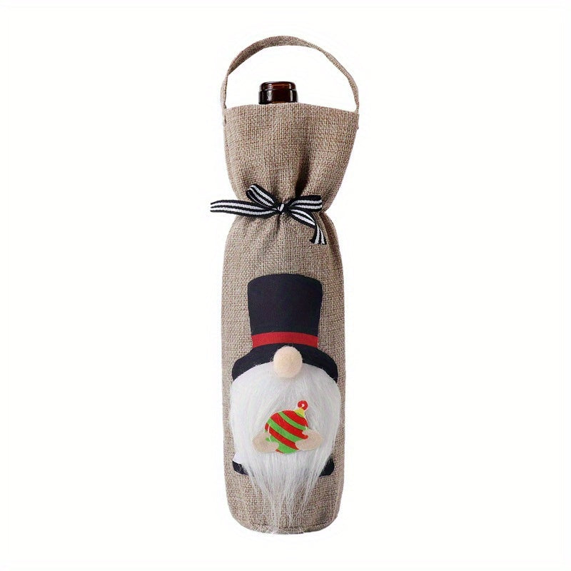 Christmas Faceless Old Man Doll Wine Bottle Cover