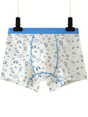 2pcs Boy's Ocean Boxer Briefs Cartoon Print Underwear