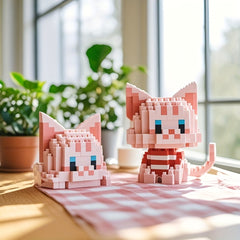 Mini Cat Collection DIY Block Animal Series for Desk Decor & Holiday Gifts
