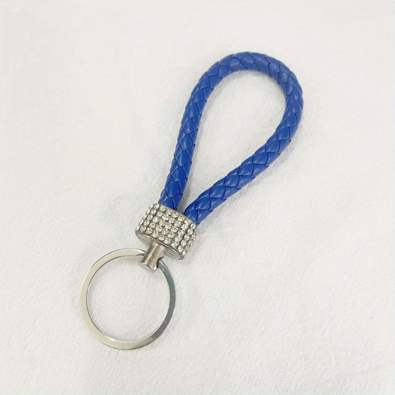 Braided Leather Rope Keychain Car Pendant Couple Bag Accessories
