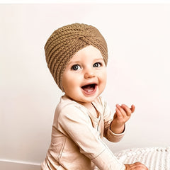 Baby Kids Solid Knitted Hat Warm Wool Hat Boys And Girls Ear Protection Hat