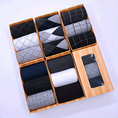 3 Pairs Men's Quarter Solid Dress Socks