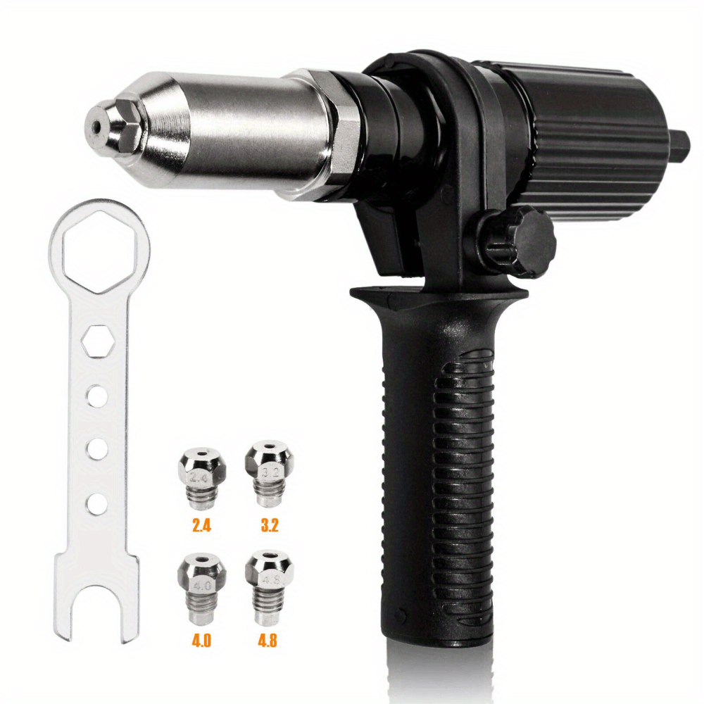 Rivet Gun Adapter for 2.4-3.2-4.0-4.8mm Rivet Head Bits