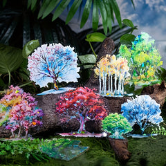 20pcs Tree Waterproof Stickers, 3.9In Hand Curtain Stickers, Water Bottle Decor