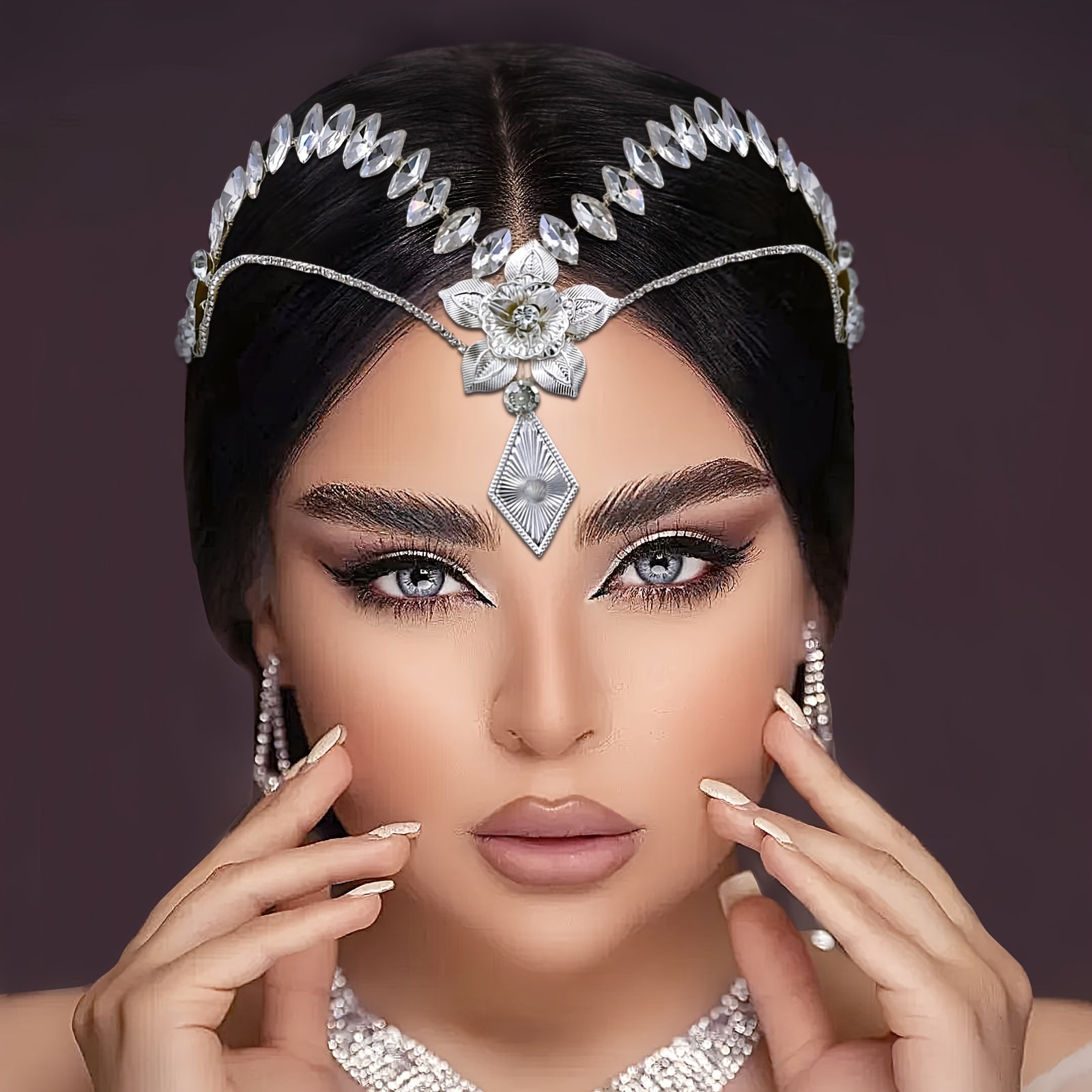 Vintage Rhinestone Bridal Headwear for Wedding Gown