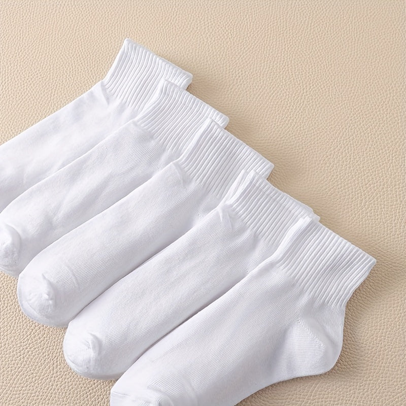 10 Pairs Short Solid Socks Women's Stockings & Hosiery