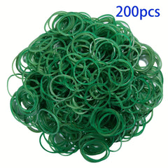 2000pcs Green Rubber Bands For Hair Office School Home Strong Elastic Band