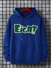 Men's Eight Print Hoodie, Casual Breathable Hooded Sweatshirt