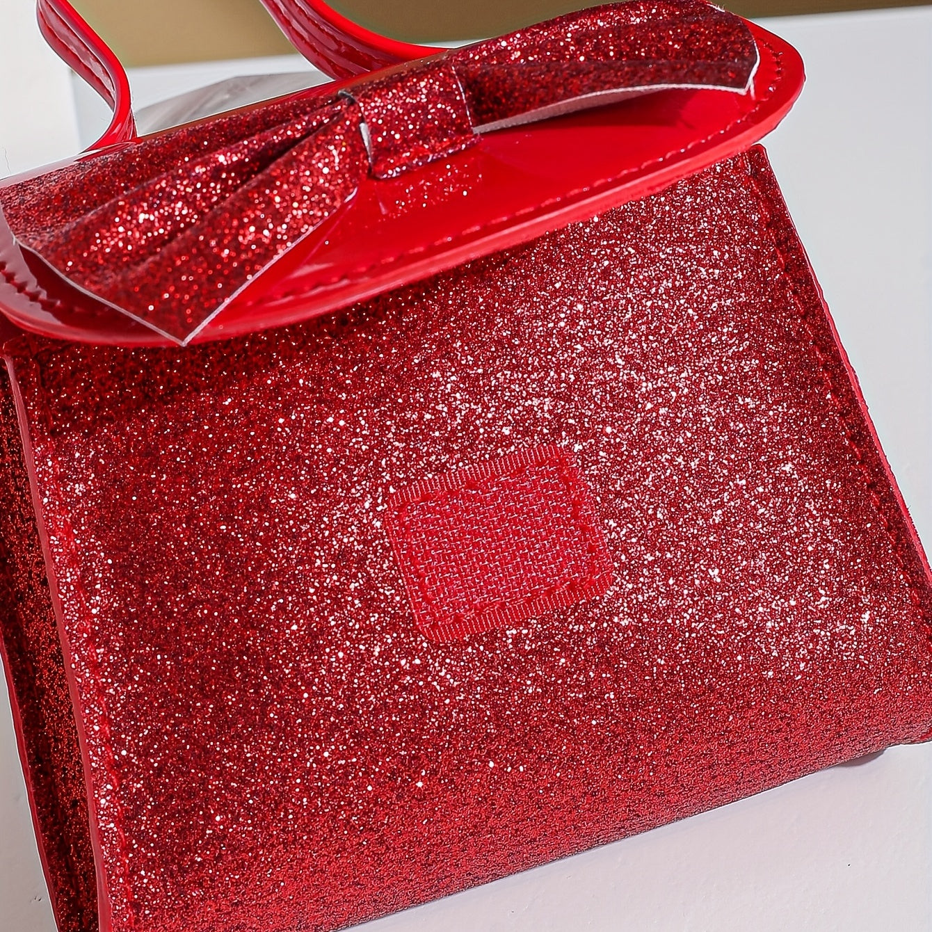 Mini Glitter Butterfly Satchel Bag Red