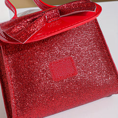 Mini Glitter Butterfly Satchel Bag Red