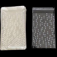 100pcs Dots Cellophane Ziplock Bags For Snacks Toy Packaging