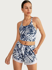 Women's High Waist Yoga Shorts with Drawstring
