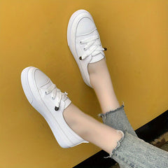Women's Small Shoes Lace Up Flat Lightweight Sneakers
