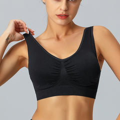 Seamless Racerback Sports Bra Wirefree Padded Yoga Gym Tank Top