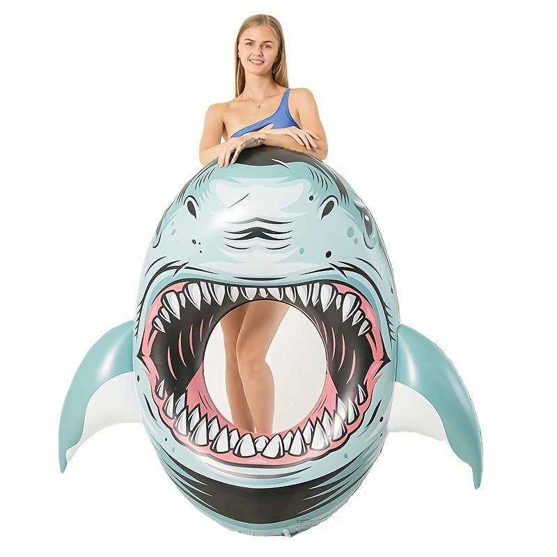 Realistic Shark Swimming Ring for Adults - PVC Lifebuoy for Pool Party