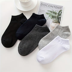Solid Short Socks Soft & Lightweight Couple Low Cut Ankle Socks Stockings