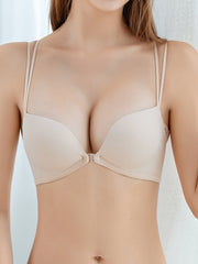 Double Strap Cut Out Bra Seamless Comfortable Lingrie